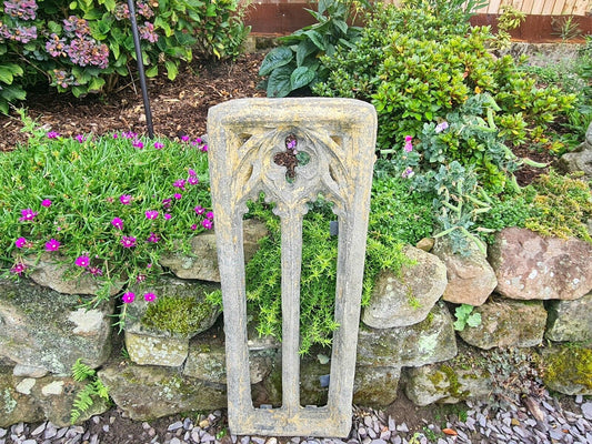 English Stone Medieval Church Double Arch Window Frame