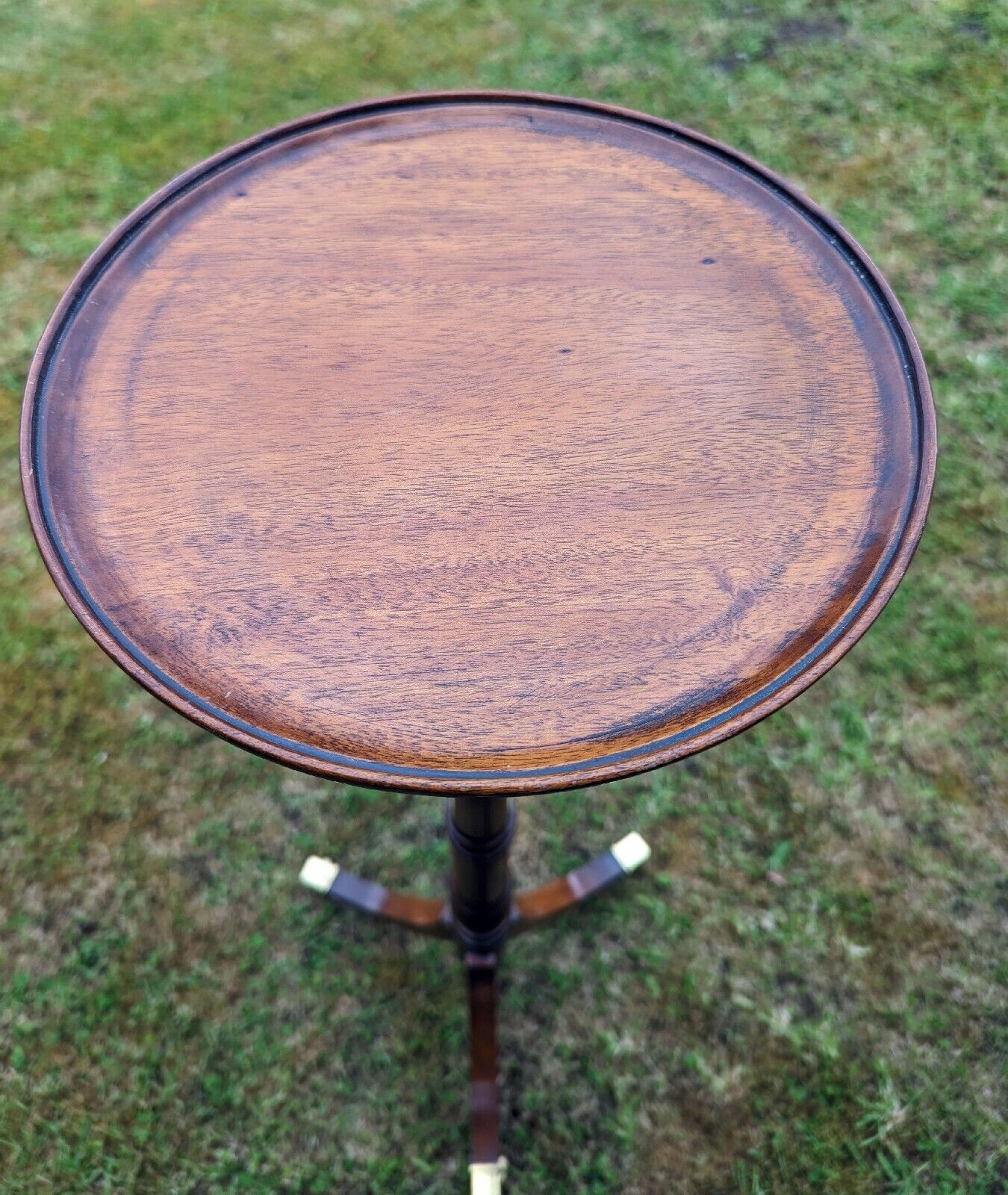 Regency style mahogany jardiniere stand brass caster wheels - Free UK Delivery