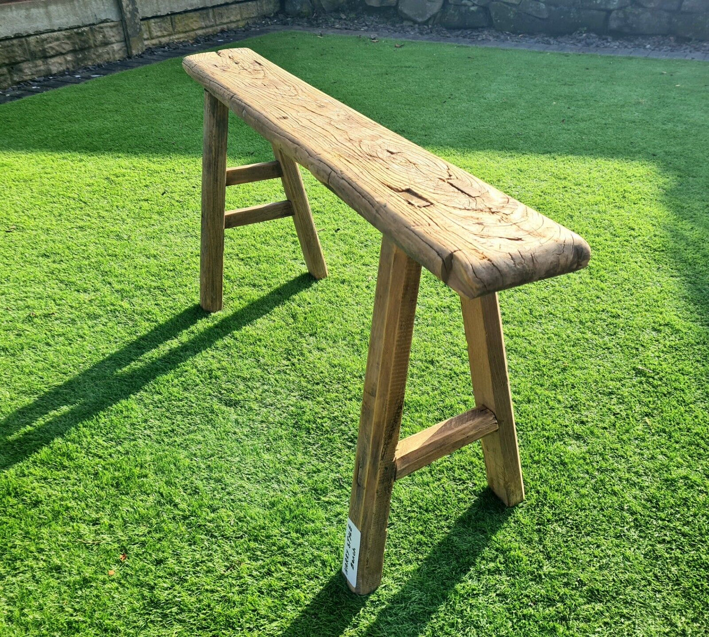 RECLAIMED ELM TRESTLE BENCH - HARRY STYLE