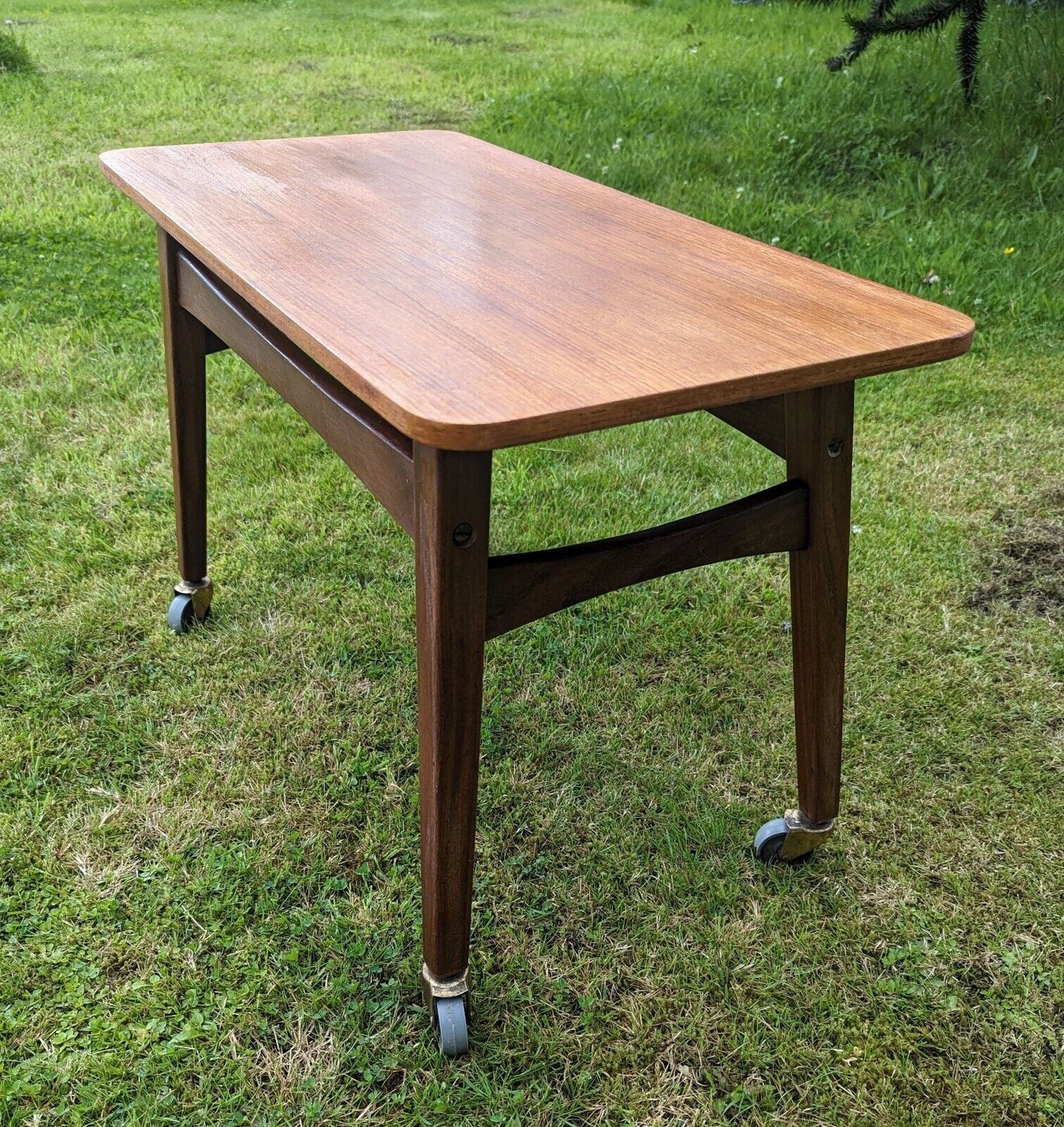 Mid 20th century danish table on casters - Free UK Delivery