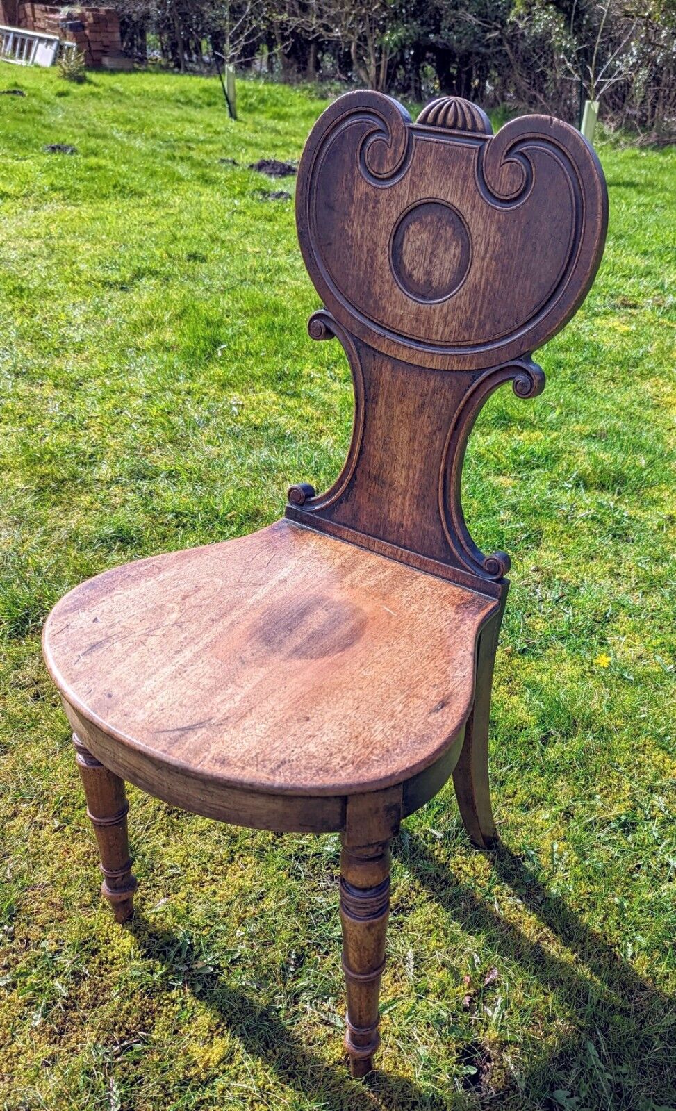 Superb early 19th century antique hall chair - Delivery included