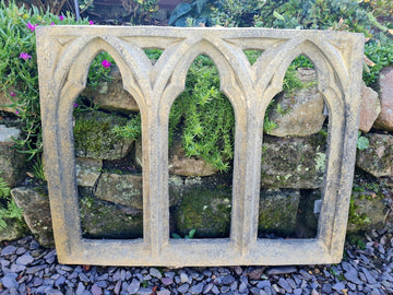 Church Triple Arch Window Vintage English Stone - Free UK Delivery