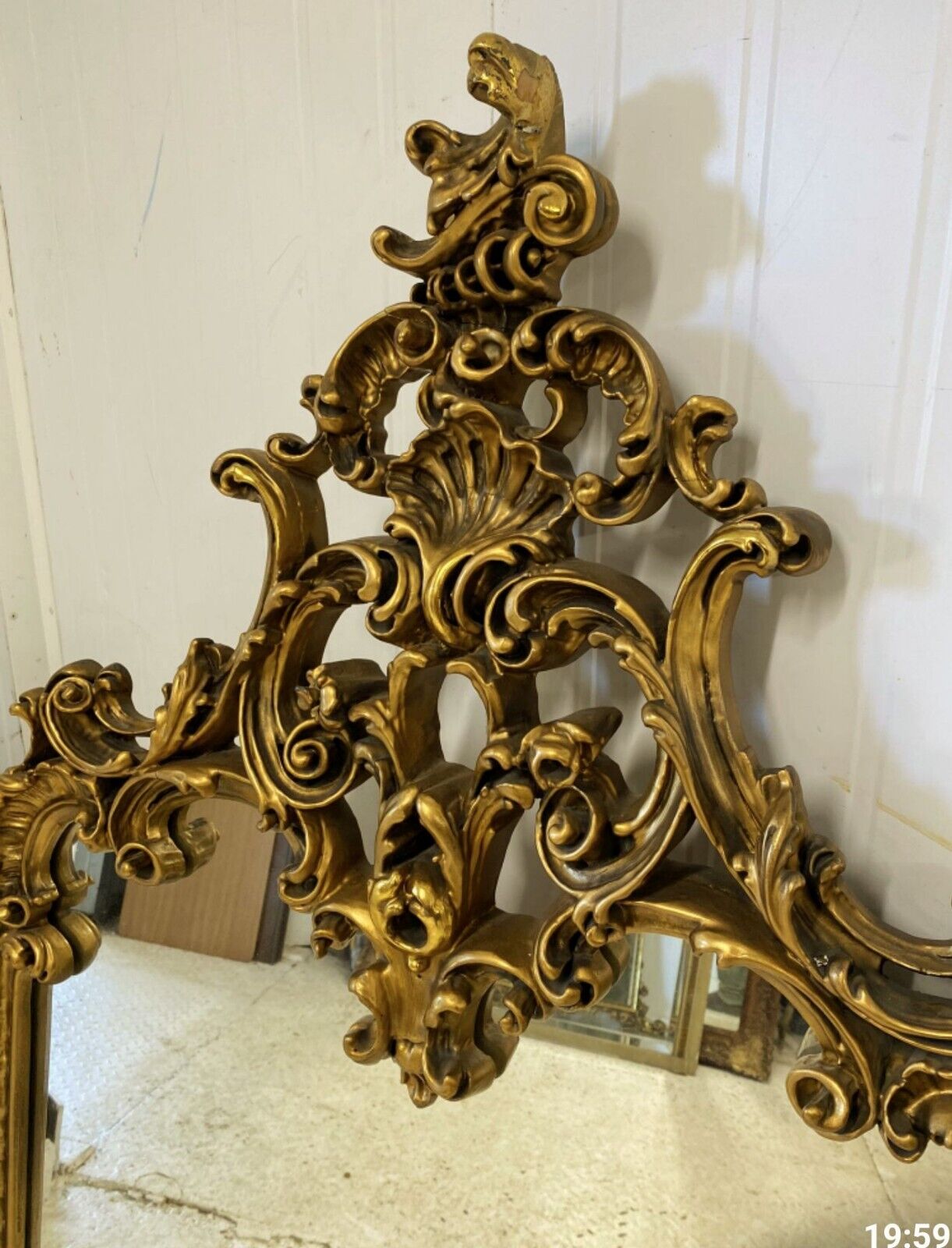 French antique empire Guilded mirror