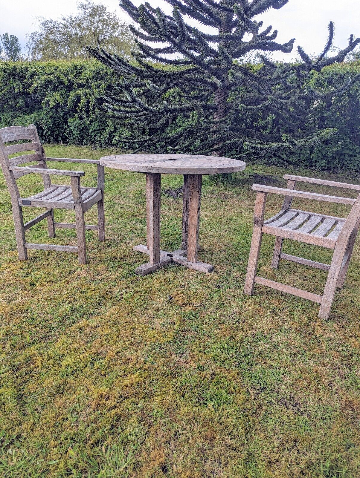 VINTAGE LUXURY GLOSTER TABLE AND TWO CHAIRS