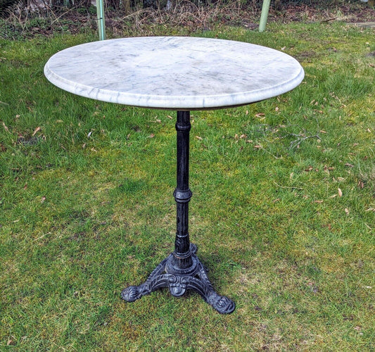 Vintage Marble Style decorative Iron Bistro Table - Delivery Available.
