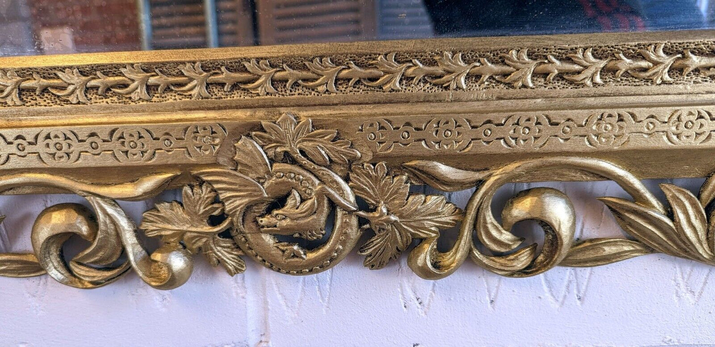 Antique EMPIRE GILDED WOOD CARVED MIRROR