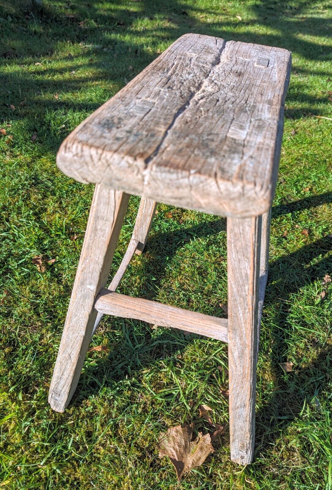 RUSTIC ELM STOOL/SIDE TABLE - BEYONCE