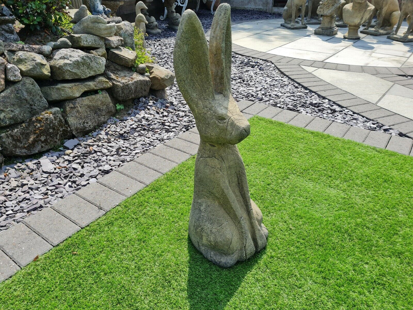 English stone Hare garden ornament - Free UK Delivery